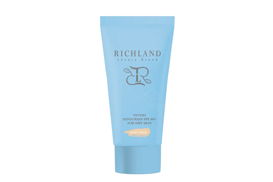 کرم ضد آفتاب رنگی +SPF50 مناسب پوست خشک RICHLAND